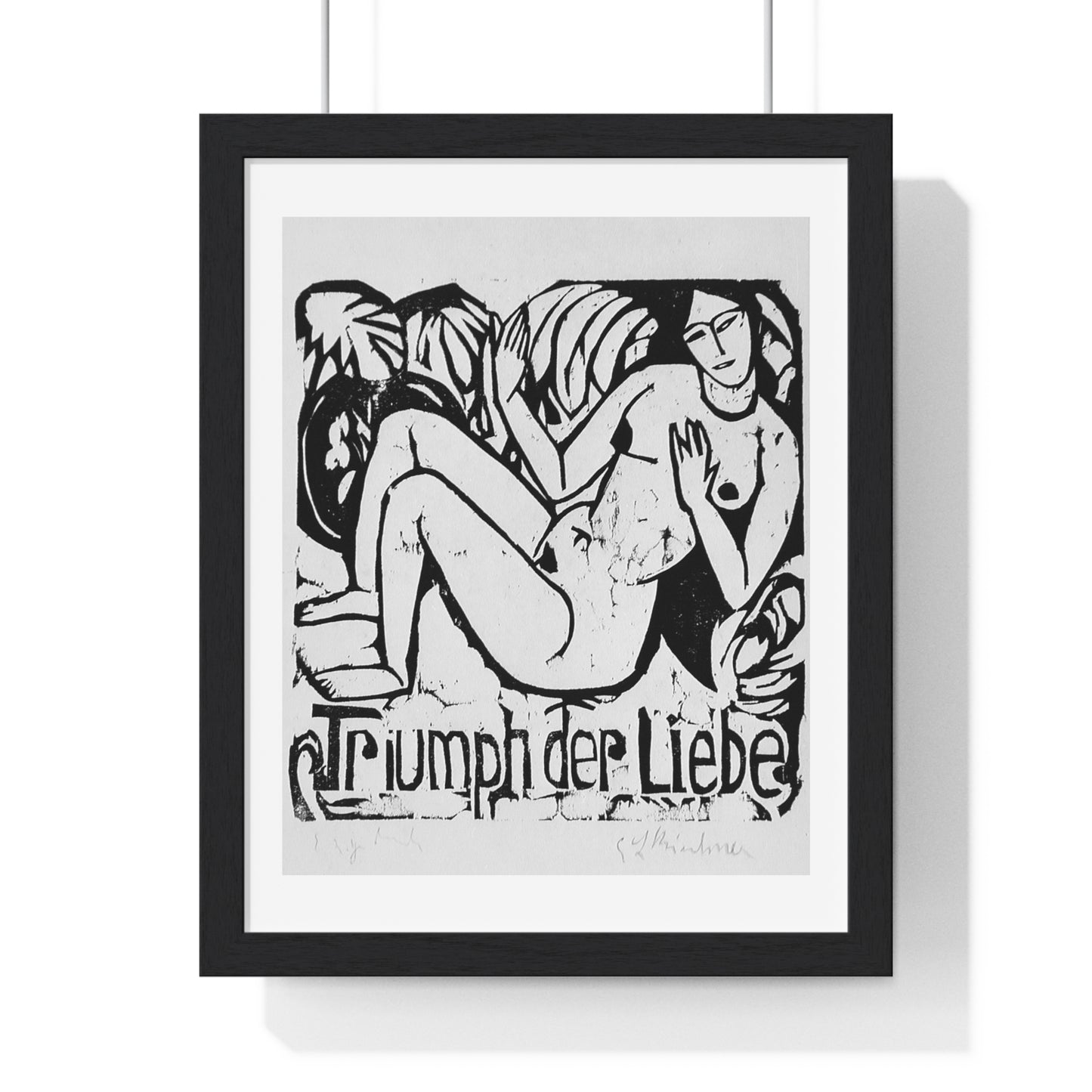 Triumph of Love 'Triumph der Liebe' by Ernst Ludwig Kirchner, from the Original, Framed Print