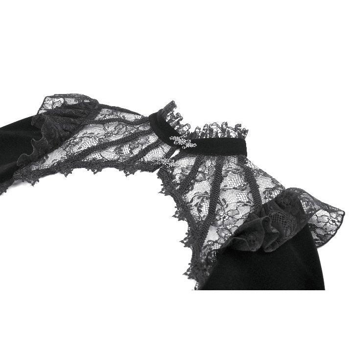Dark in Love Erzebeth Lace Gothic Bolero Shrug in Black