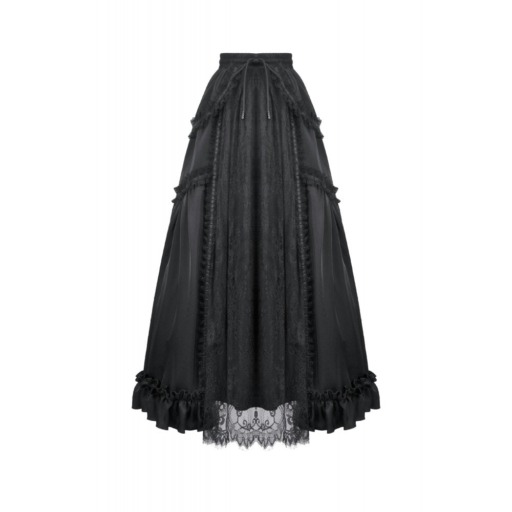 Dark in Love Belladonna Floor-Length Vintage Skirt
