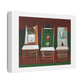 Birds and Chairs, Abstract Art 'Designed by AI' Print on Canvas