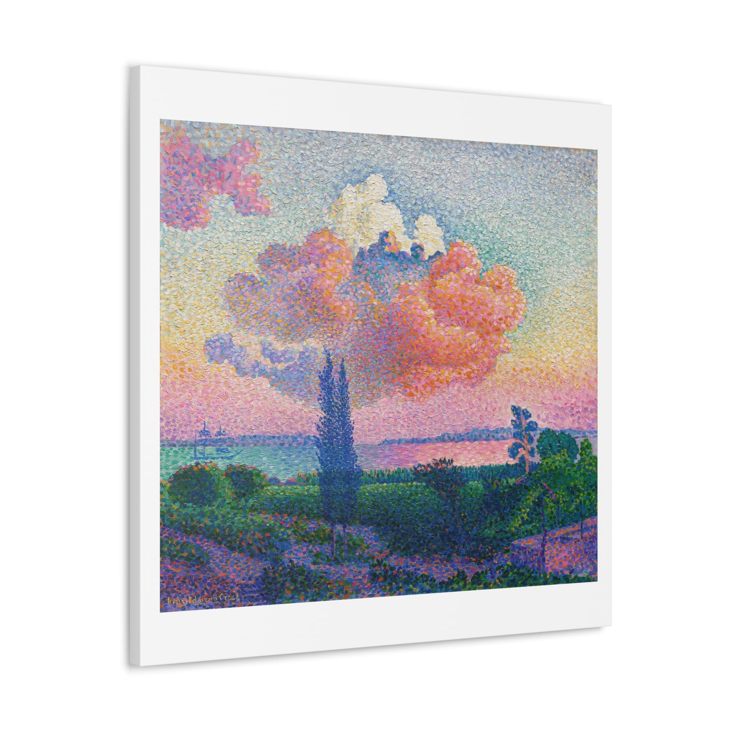 The Pink Cloud (1896) by Henri-Edmond Cross, Art Print from the Original on Canvas