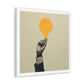 Innovation Hand Holding Light Bulb 'Designed by AI' Art Print on Canvas