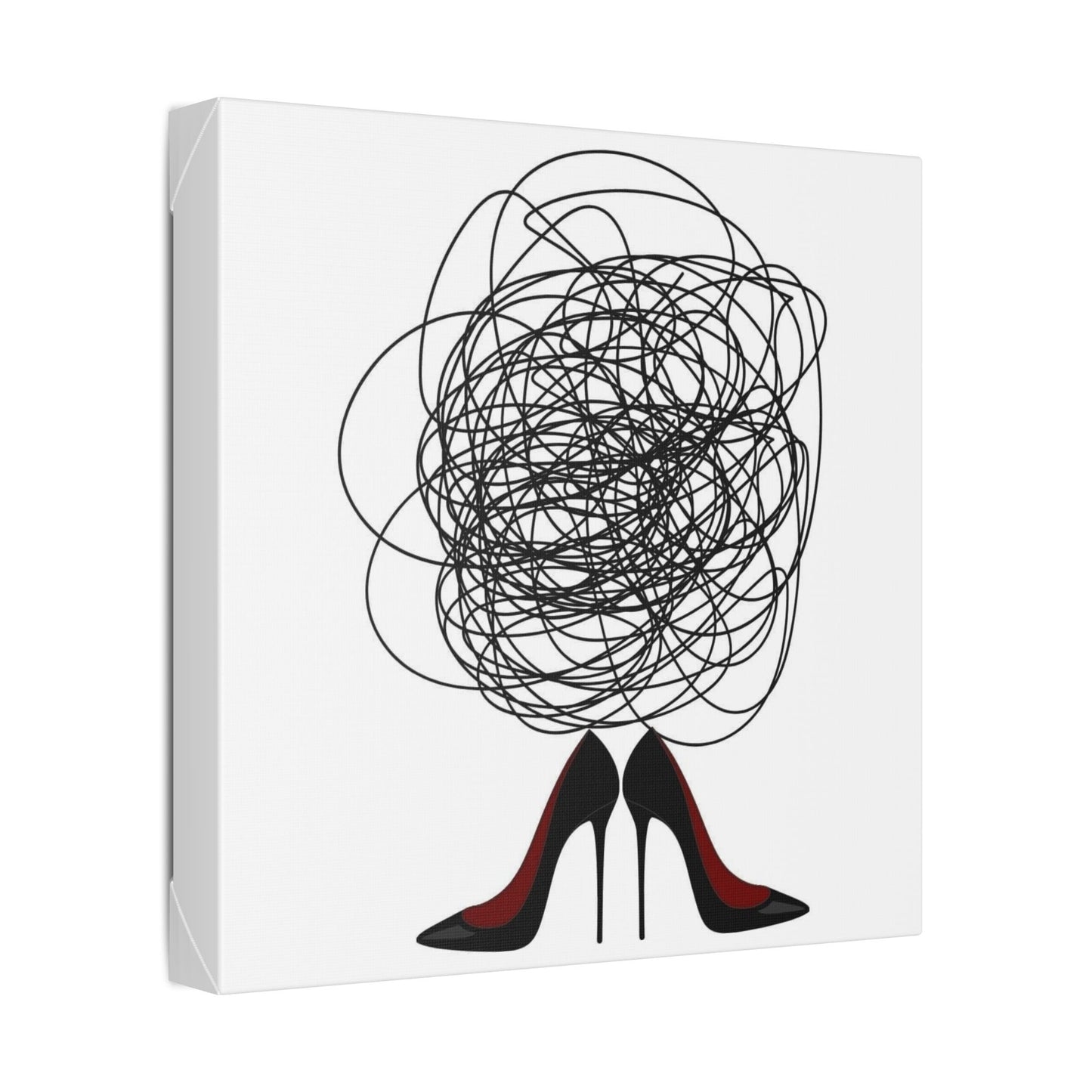 Fashion Stilettos Cartoon Art 'Designed by AI' Canvas Art Print