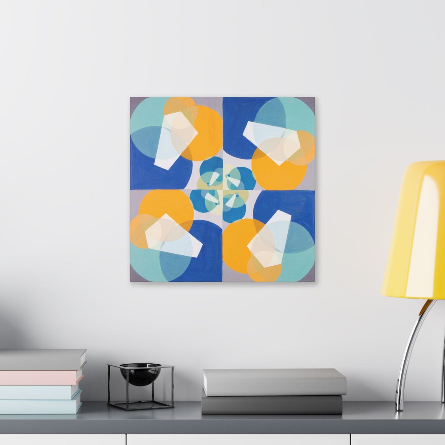 Green Squares, from the Mathematical Basis of the Arts (circa 1934) by Joseph Schillinger, Canvas Art Print