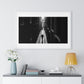 Black and White Photography, High-Contrast Cityscape II 'Designed by AI' Framed Print