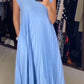 Vireous Sleeveless Pleated Long Dress Round Neck, Multi Colours, Spring and Summer Collection