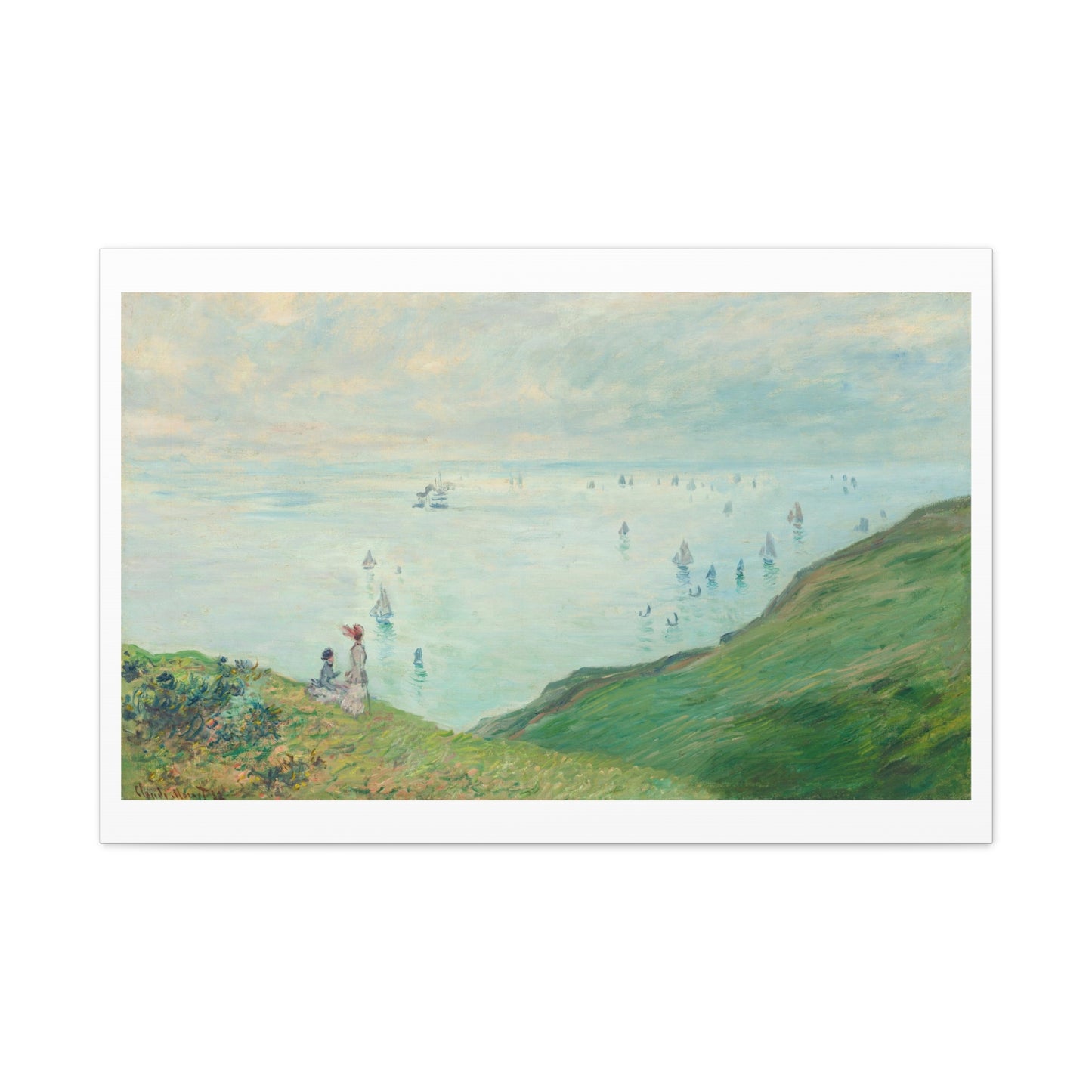 Cliffs at Pourville (1882) by Claude Monet, Canvas Art Print from the Original