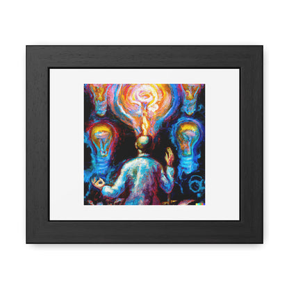 'Abstract Oil Painting Of Artificial Intelligence' Art Print  'Designed by AI' Framed Print