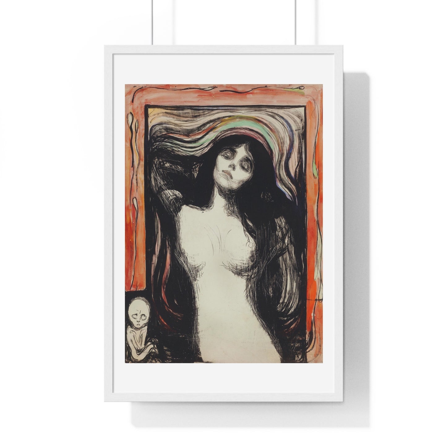 Madonna (1895) by Edvard Munch, from the Original, Framed Art Print