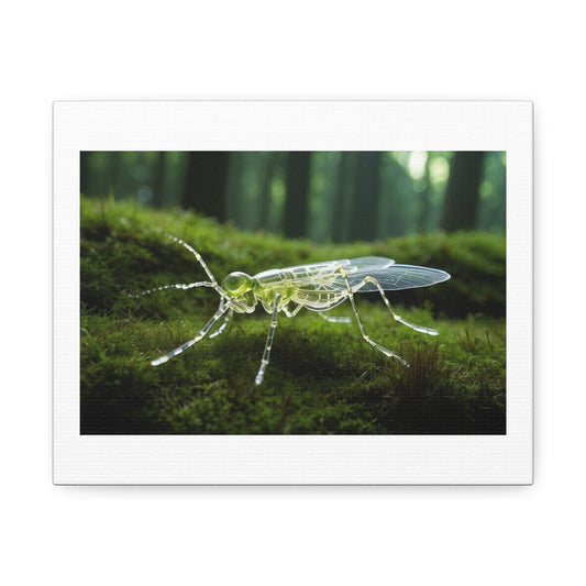 Insects in the Enchanted Meadow 'Designed by AI' Art Print on Canvas