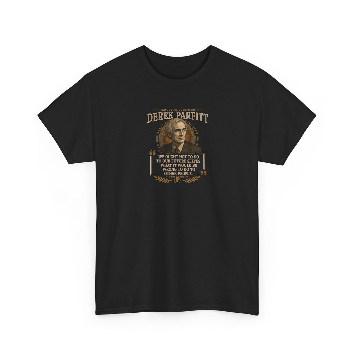 Derek Parfitt on Ethics and 'Temporal Neutrality' to Future Generations, Philosophy Tribute T-Shirt