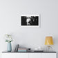 Black and White Photography, High-Contrast Cityscape 'Designed by AI' Framed Print