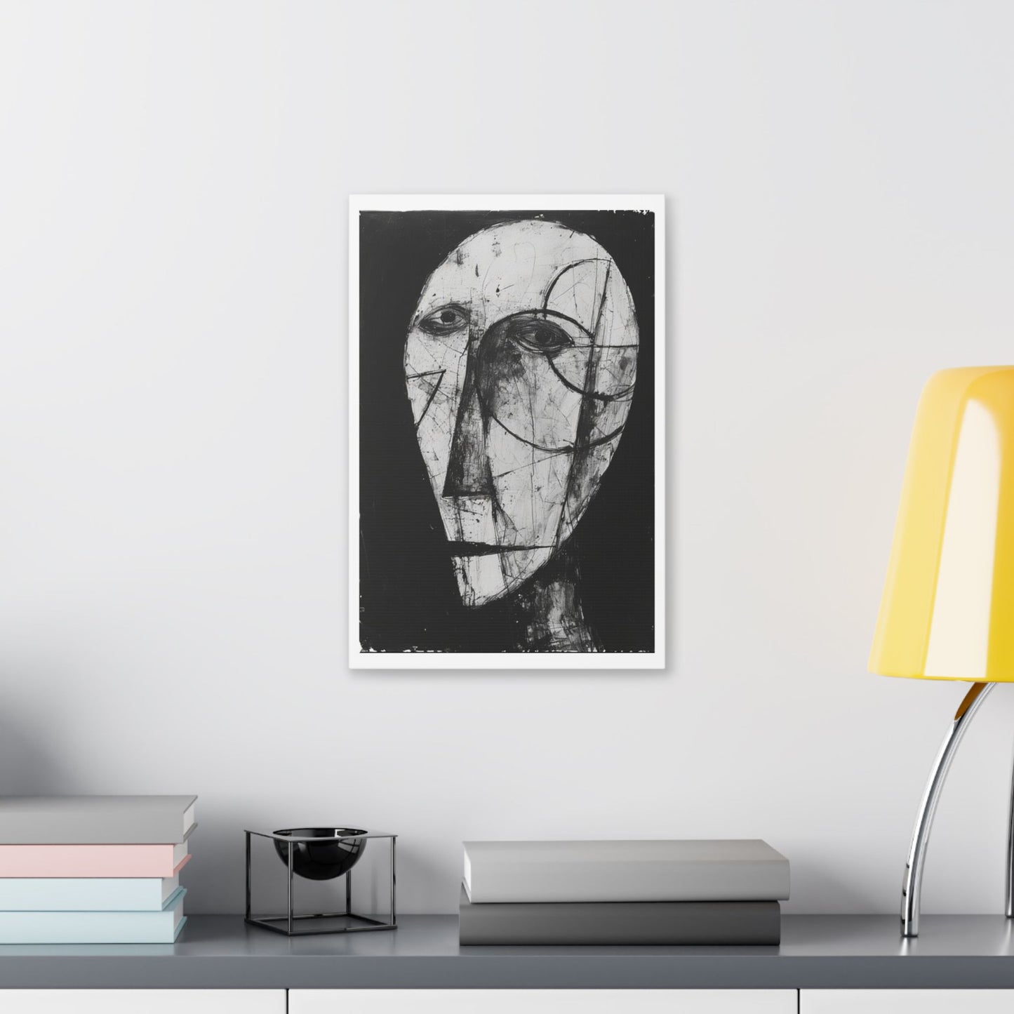Brutalist Portrait Art 'Designed by AI' Canvas Art Print