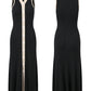 Vireous French-Style Elegant Sleeveless Long Knitted Dress