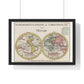 Wereldkaart Mapemonde, Planisphere ou Carte Generale du Monde (1735) by Daniel de Lafeuilledelete, from the Original, Framed Art Print