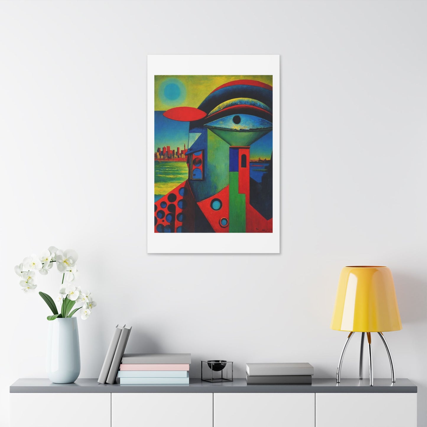 Eye on the Horizon, Picasso Art Style 'Designed by AI' Canvas Art Print