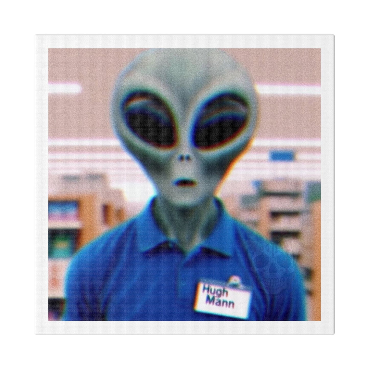 Hugh Mann, Photorealism 'Designed by AI' Canvas Art Print