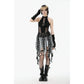 Dark in Love Bondage Mesh-Panel Buckle Halter Top