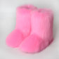 Women's Faux Fur Boots, Candy Colours