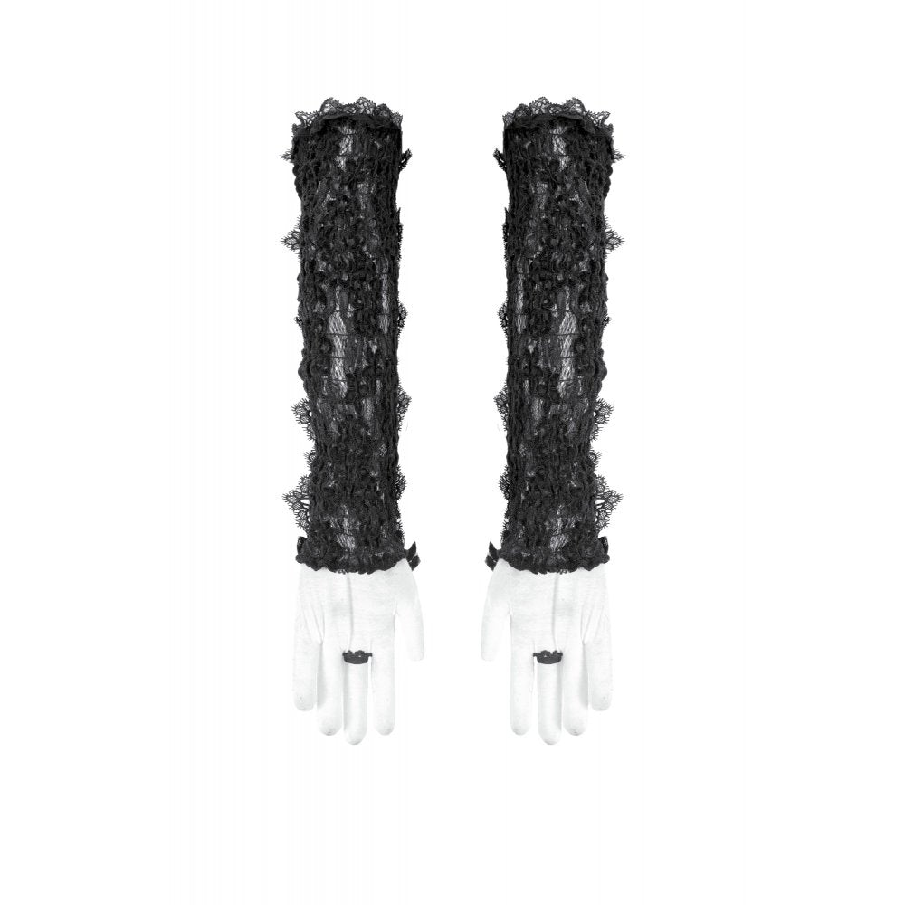 Dark in Love Erzebeth Lace-Up Gothic Arm Warmers