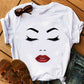 Lips and Lashes Design Women's Fashion T-Shirt