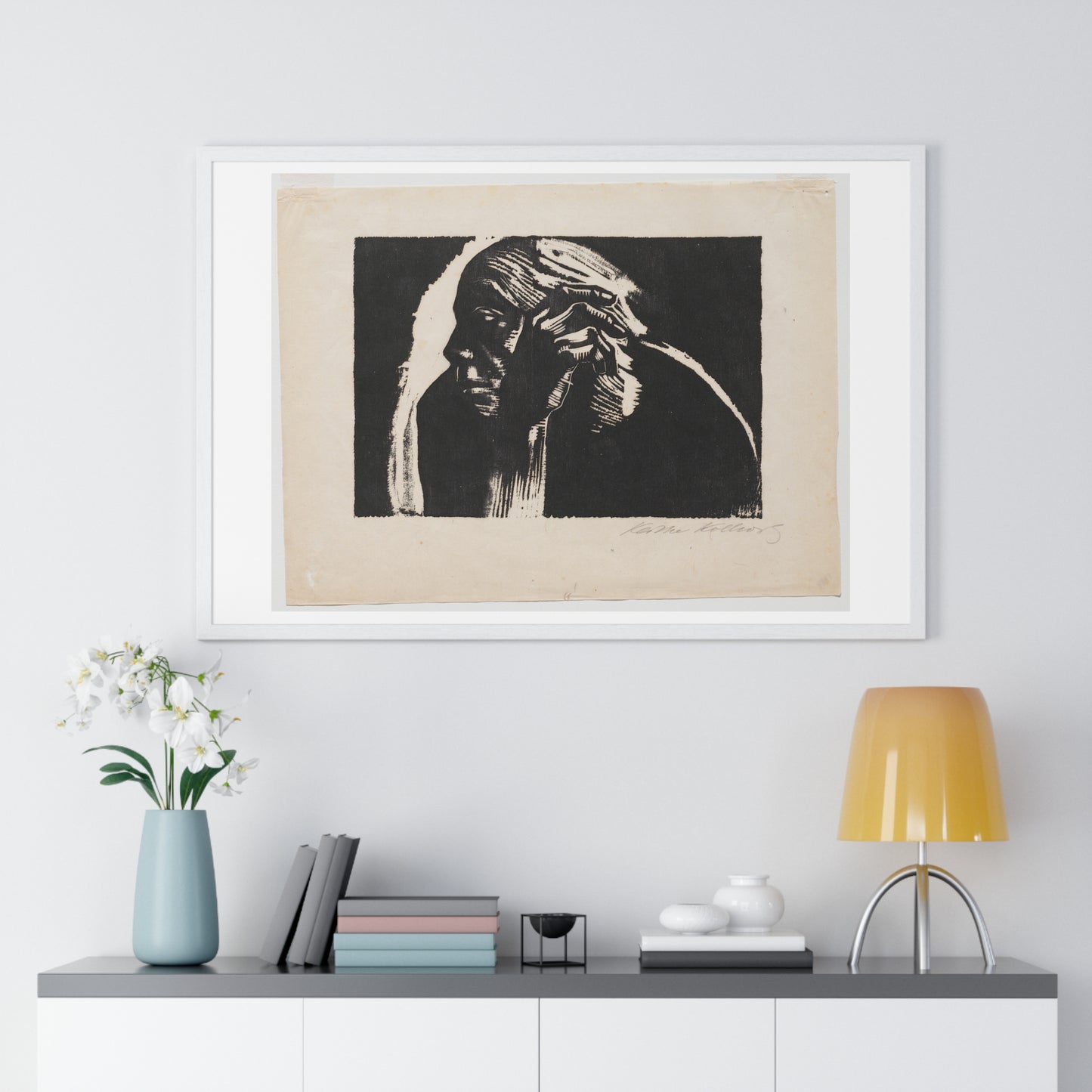 Self Portrait (1924) by Käthe Kollwitz, from the Original, Framed Art Print