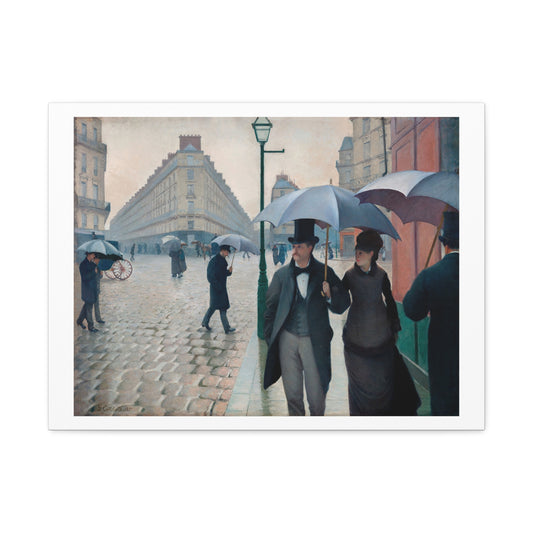 Paris Street Rainy Day (1877) by Gustave Caillebotte, from the Original, Art Print on Canvas