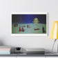 What's That Coming Over the Hill? 19th Century Pastel Art 'Designed by AI' Print on Canvas