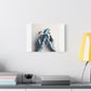 Blue Banana Abstract Art 'Designed by AI' Print on Canvas