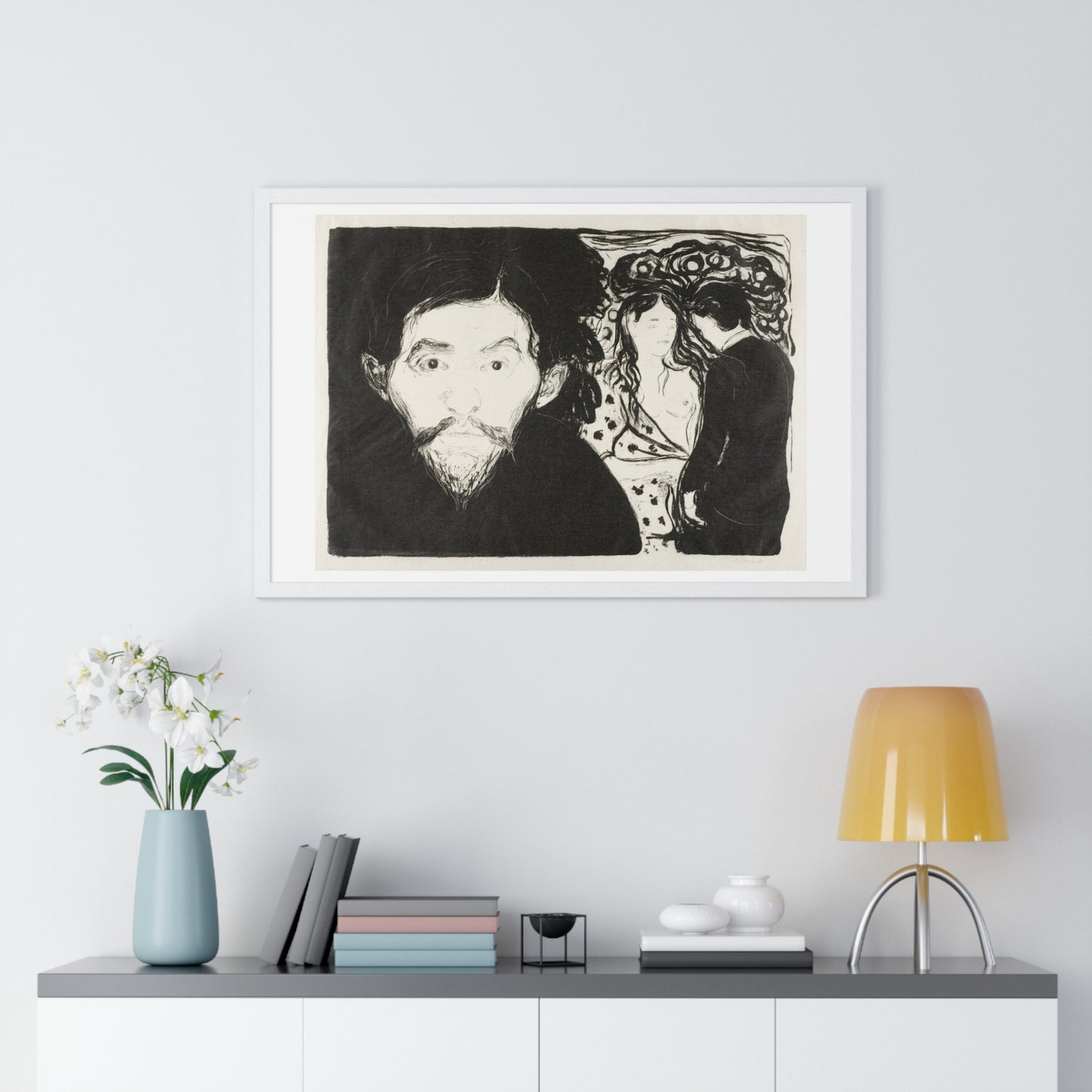 Jealousy I (1896) by Edvard Munch, from the Original, Framed Art Print
