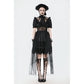 Dark in Love Ebon Rose High-Low Mesh and Lace Goth Dress