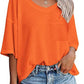 Vireous Textured V-Neck Women's Top With Patch Pocket