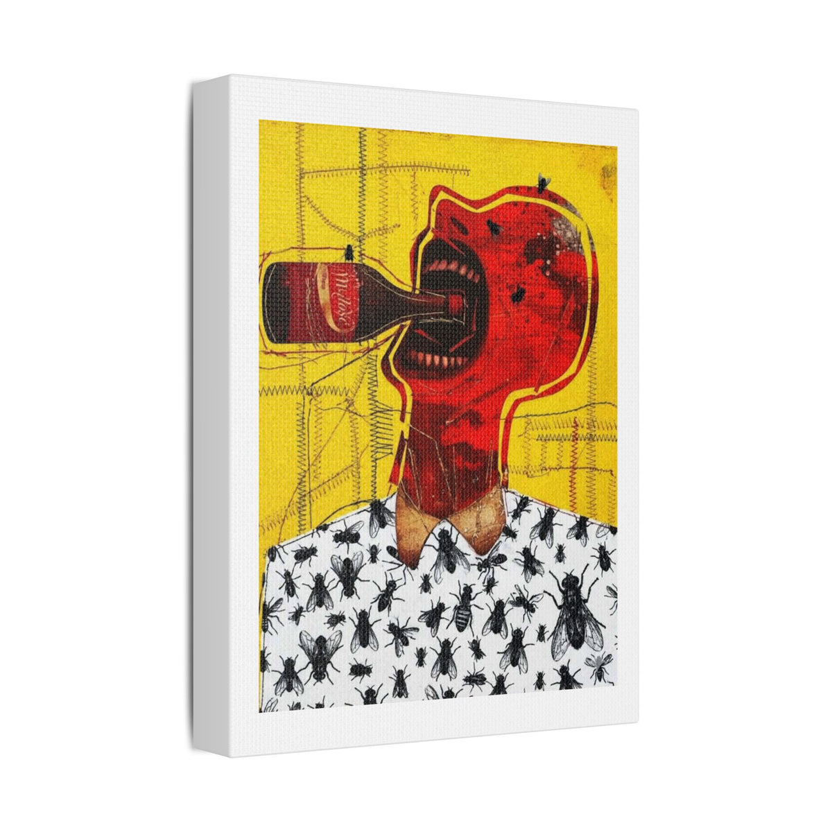 Consumerism, Neo-Surrealism, Art Print on Satin Canvas, Stretched