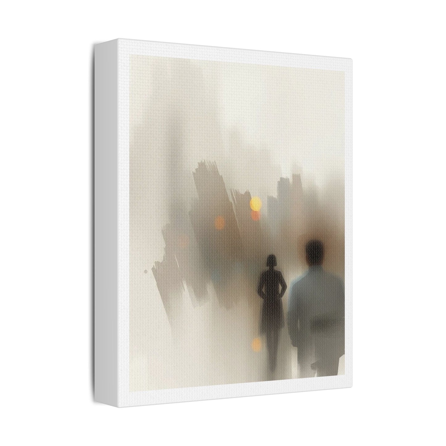Faded Pastel Abstract Decor Art V 'Designed by AI' Print on Canvas