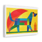 Minimal Simple Dog Art Painting 'Designed by AI' Art Print on Canvas