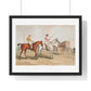 Illustration of Jockeys from 'The Costume of Yorkshire' (1814) by George Walker, from the Original, Framed Art Print