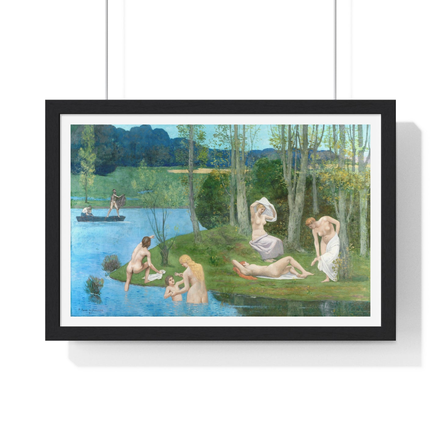 Summer (1891) by Pierre Puvis de Chavannes, from the Original, Framed Art Print