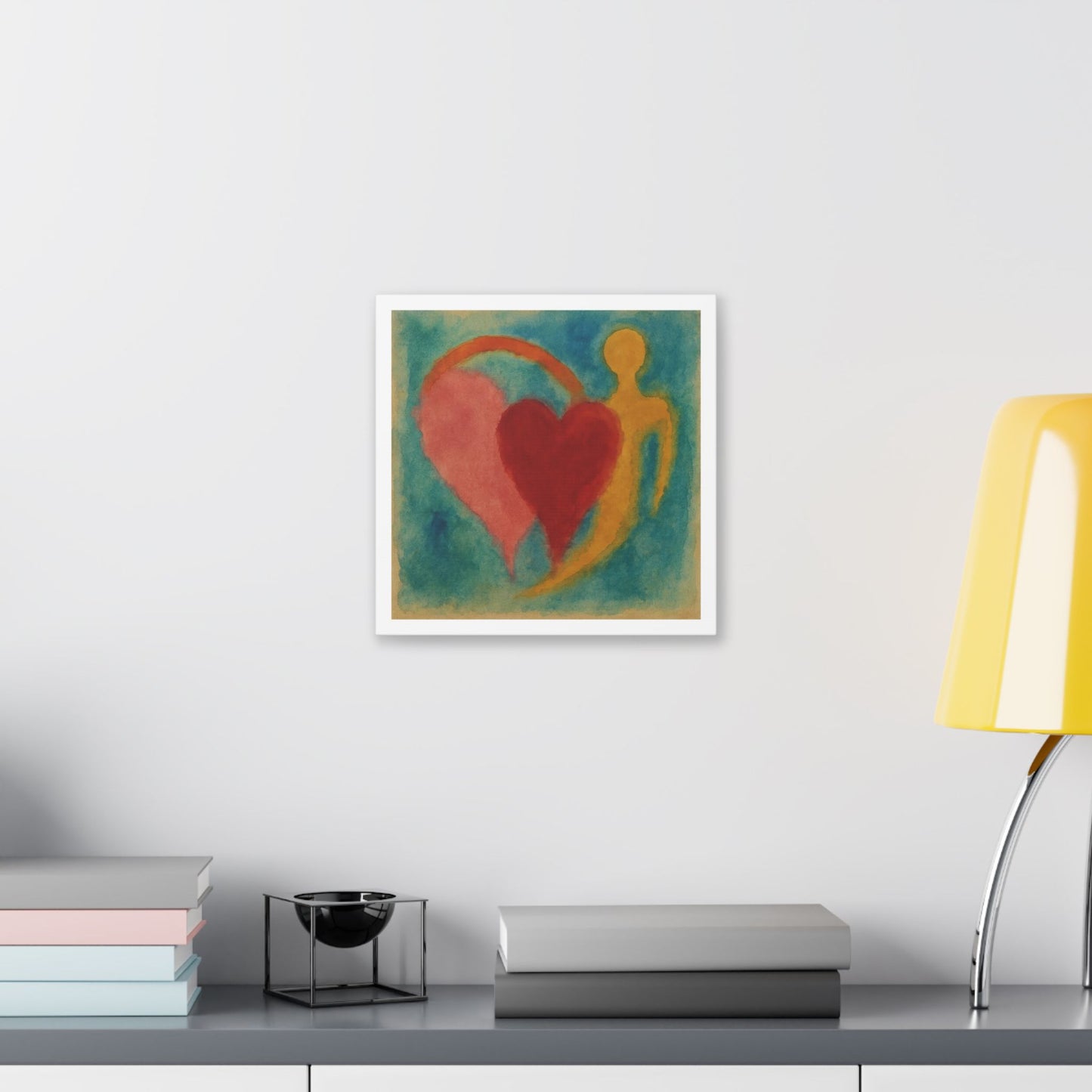 Love and Life in the Art Style of Helen Frankenthaller 'Designed by AI' Canvas Art Print