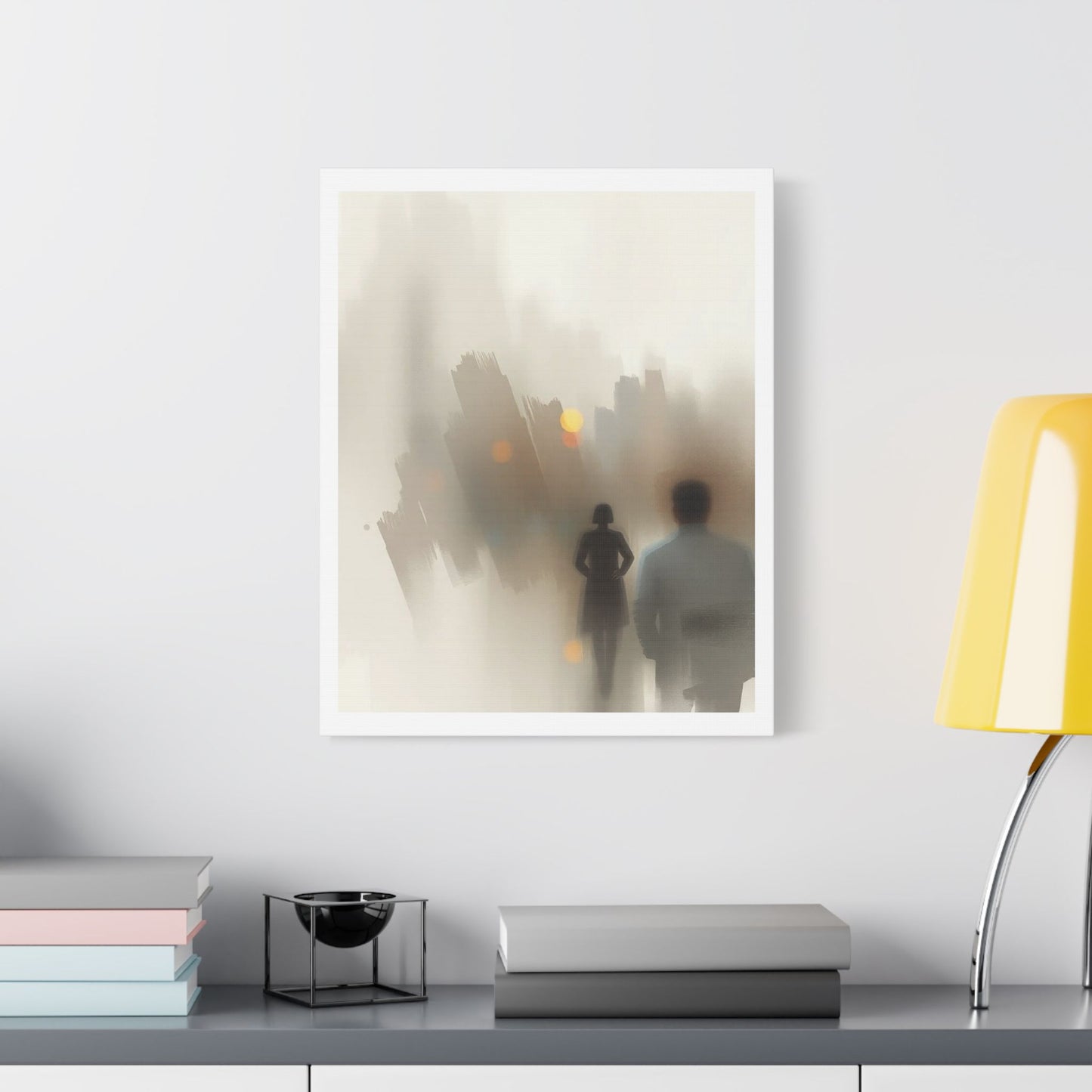 Faded Pastel Abstract Decor Art V 'Designed by AI' Print on Canvas