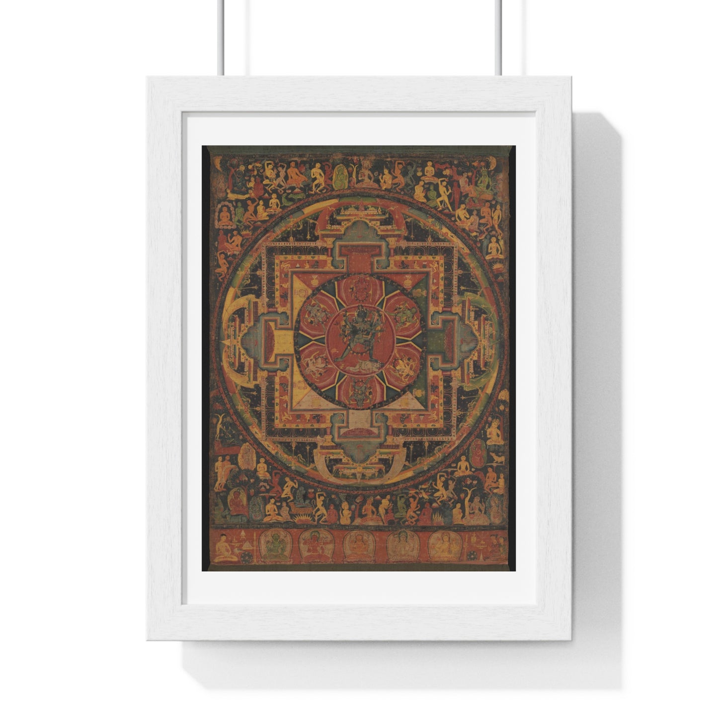 Chakrasamvara Mandala, Ritual Diagramme from Nepal (circa 1100), from the Original, Framed Art Print