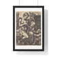 Charitas (1539) Engraving by Sebald Beham, from the Original, Framed Art Print