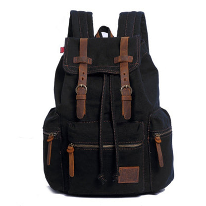 Vintage Thick Cotton Canvas and Leather Rucksack