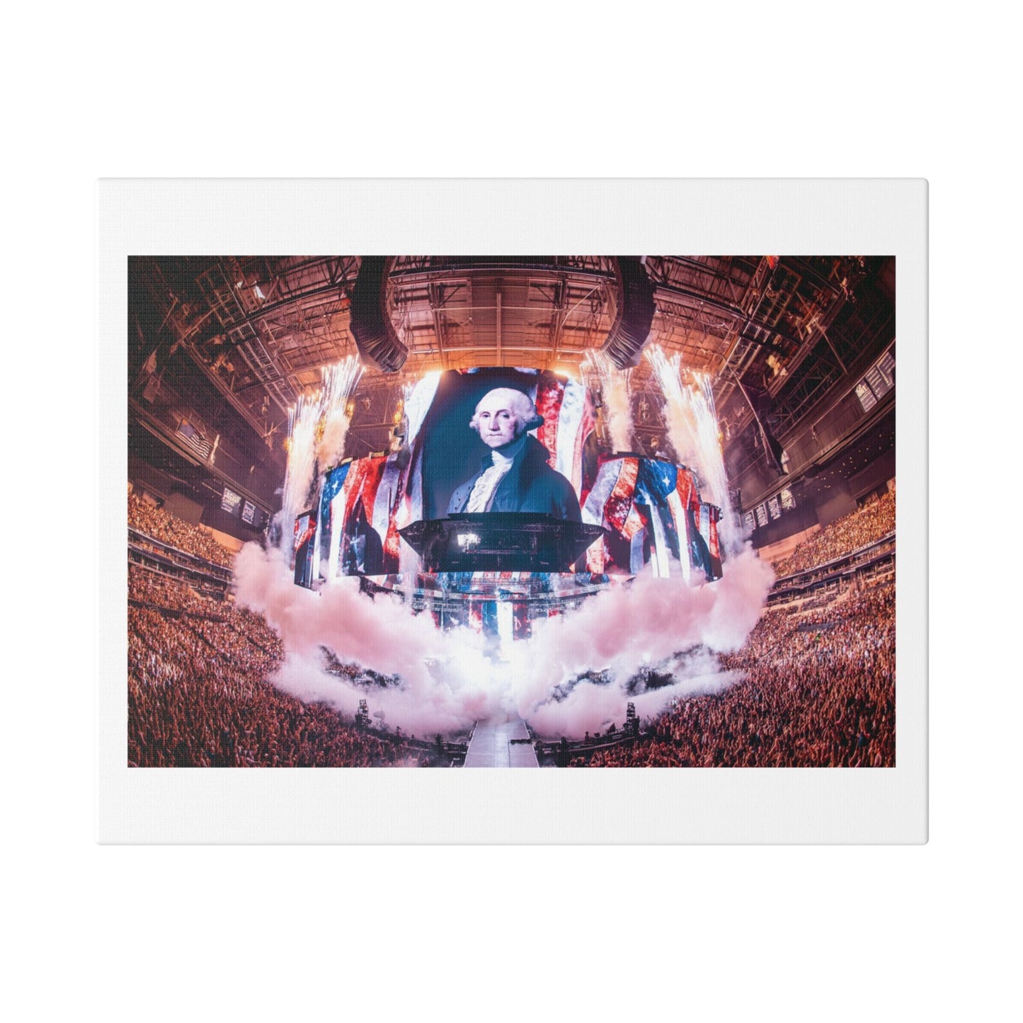 George Washington Remixed for the 21st Century 'Designed by AI' Canvas Art Print