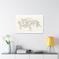 Chinese Decorative Art Print Le Dragon on Satin Canvas, Stretched