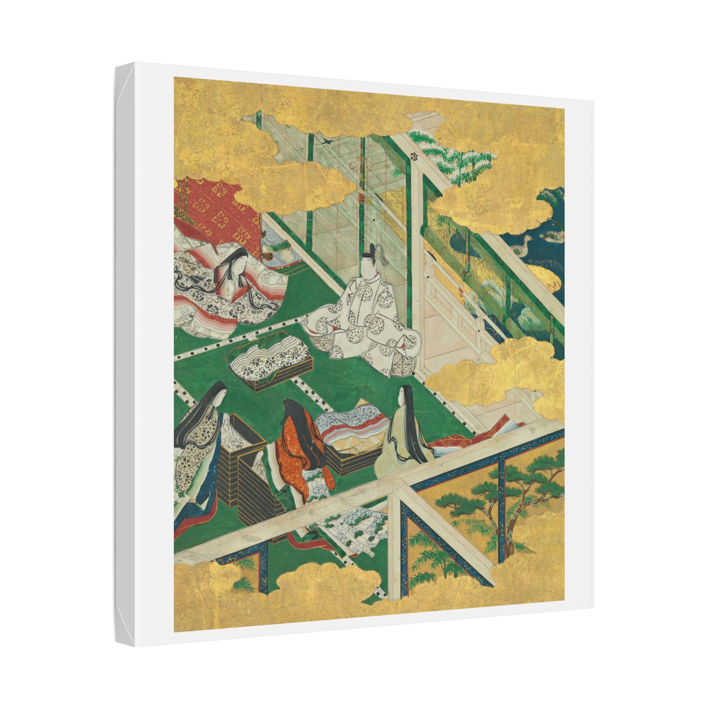 Tamakazura 'A Lovely Garland' from The Tale of Genji by Tosa Mitsuyoshi, Japanese Calligraphy, Canvas Art Print