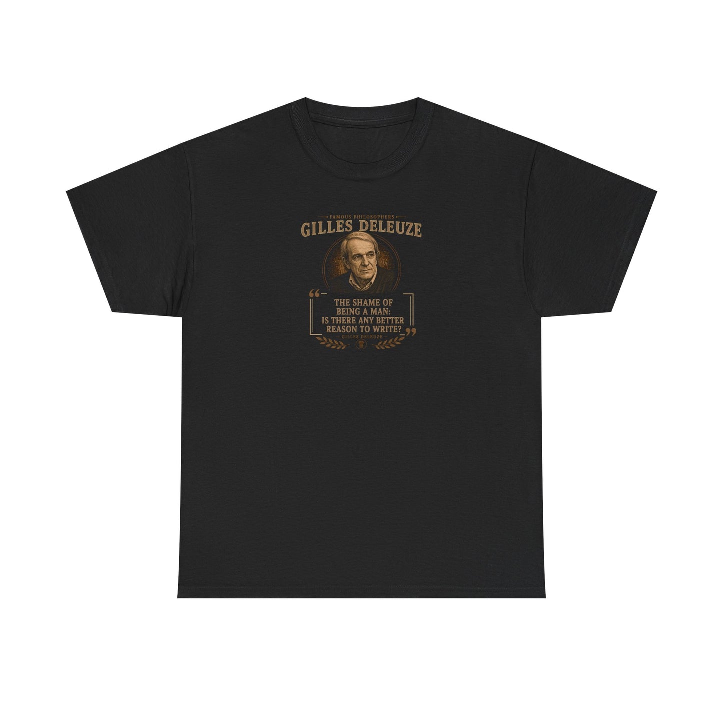 Gilles Deleuze on the Power of Writing, Philosophy Tribute T-Shirt