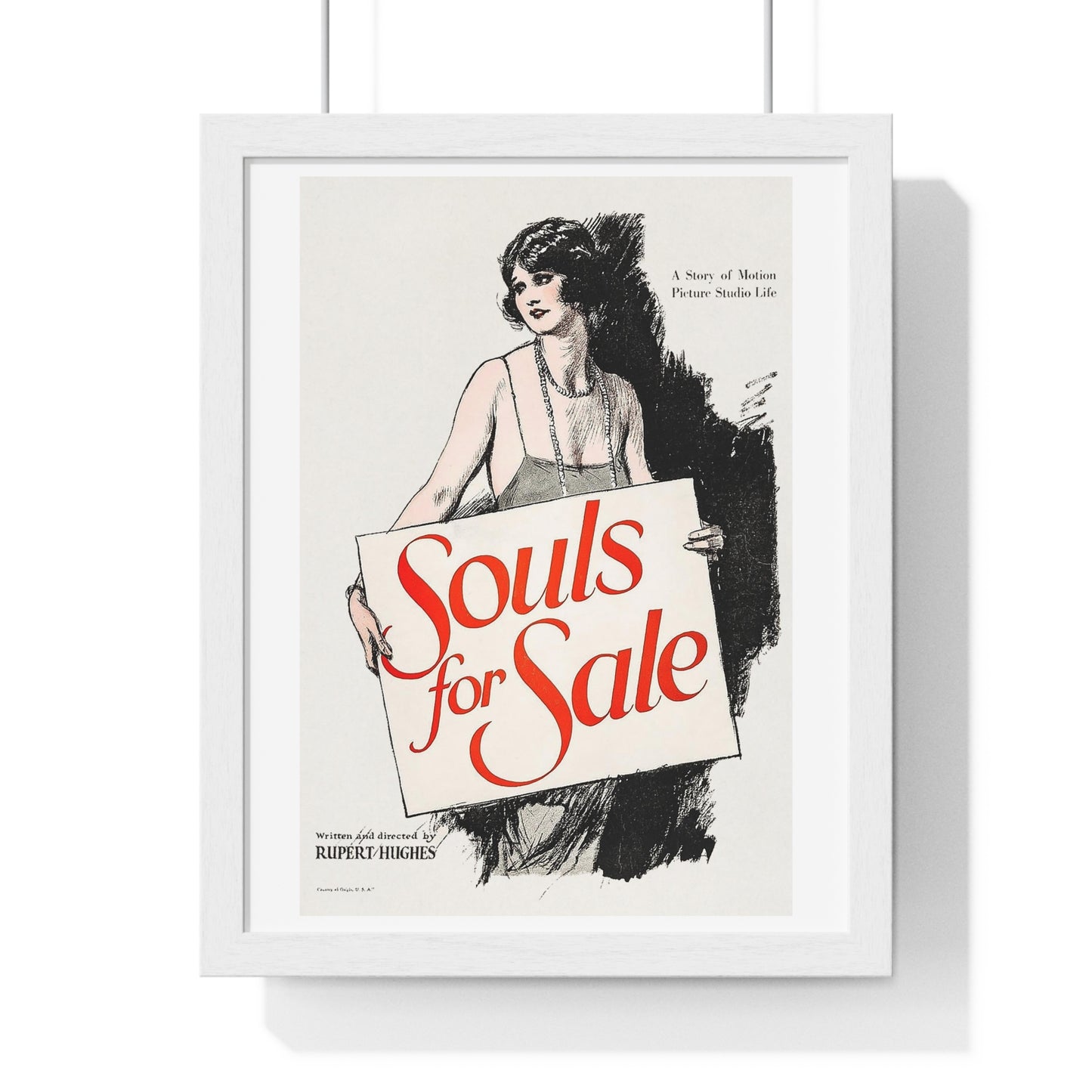 Souls for Sale Poster (1923) Chromolithograph by Goldwyn Pictures, from the Original, Framed Art Print