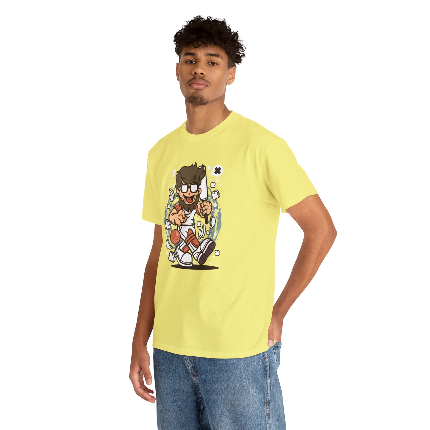 Hipster Cricket Cartoon T-Shirt