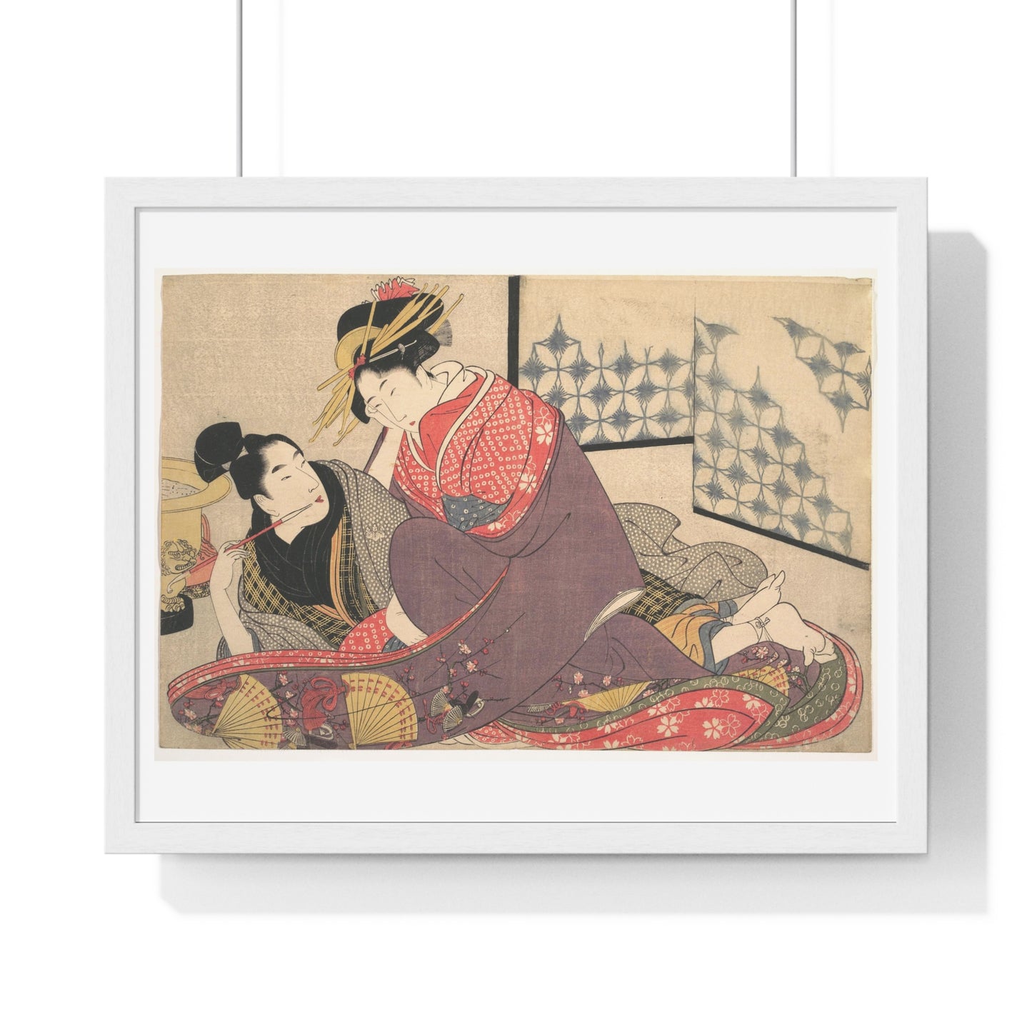 Erotic Print by Utamaro Kitagawa (1754–1806) from the Original, Framed Art Print