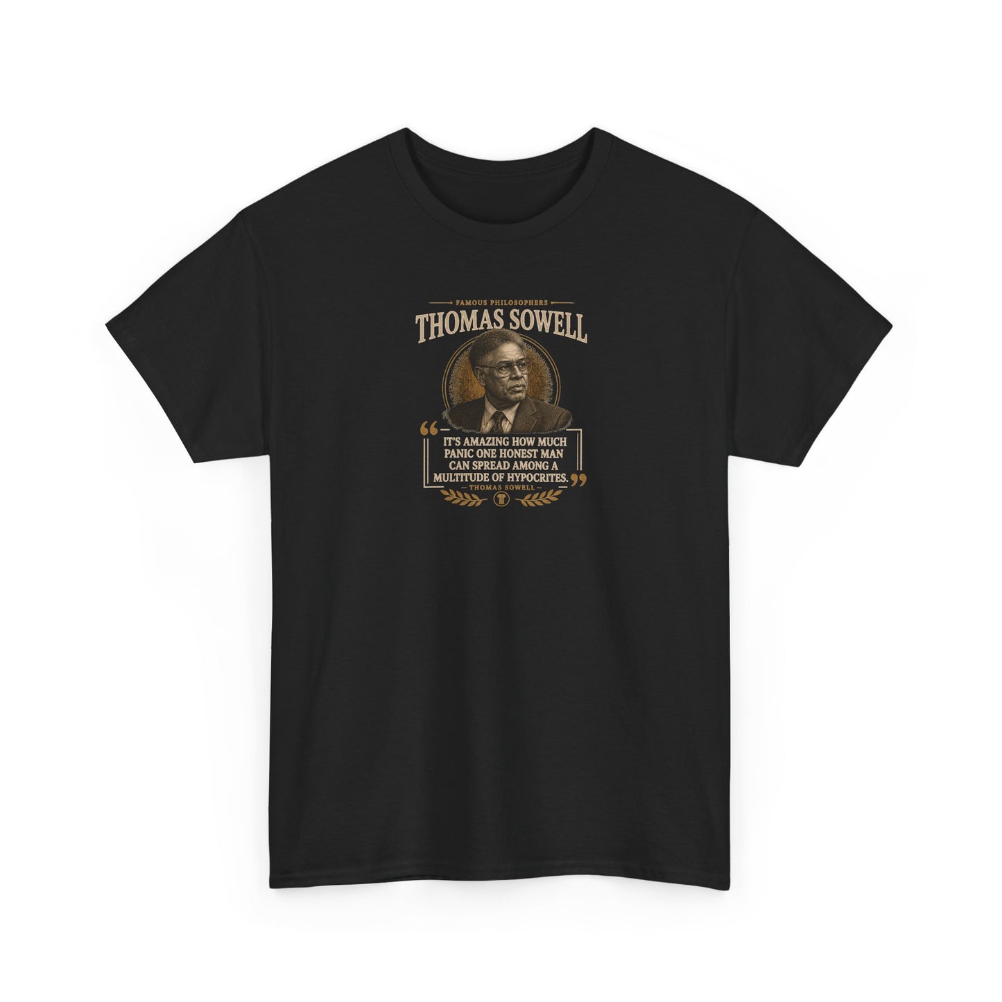Thomas Sowell on Hypocrisy as a Tool of Political Elites, Philosophy Tribute T-Shirt